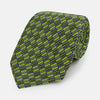 View 1 of product Lime Green Hatched Mosaic Printed Silk Tie OS