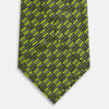 View 3 of product Lime Green Hatched Mosaic Printed Silk Tie OS