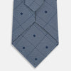 View 3 of product Pale Blue and Navy Concentric Diamond Printed Silk Tie OS