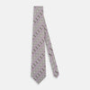 View 2 of product Ash and Lilac Medallion Bar Printed Silk Tie OS