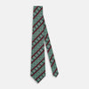 View 2 of product Forest Green and Red Medallion Bar Printed Silk Tie OS