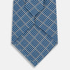 View 3 of product Light Blue Houndstooth Check Printed Silk Tie OS