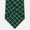 View 3 of product Forest Green Houndstooth Check Printed Silk Tie OS