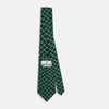 View 4 of product Forest Green Houndstooth Check Printed Silk Tie OS