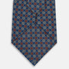 View 3 of product Azzurro Contrasting Rosette Medallion Printed Silk Tie OS
