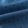View 4 of product The Blue and Navy Concentric Square Printed Silk Cravat from Turnbull & Asser UK features a geometric blue and white design on a dark background, creating an optical illusion—an elegant wedding accessory.