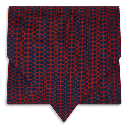 Red Micro-Dot Bar Printed Silk Cravat Image 4