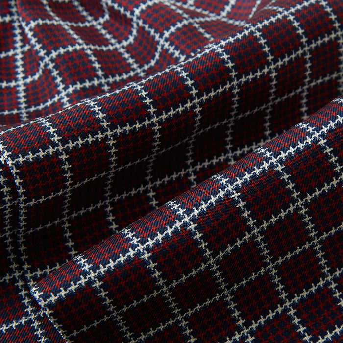 Houndstooth Red Ascot Tie in Silk Image 3