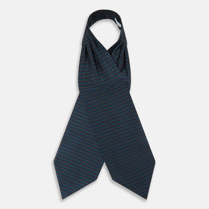 Navy Multi Silk Cravat Image 1