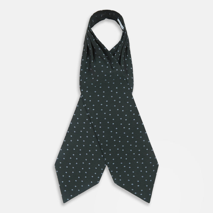 Pale Blue and Green Micro Dot Cravat Image 1