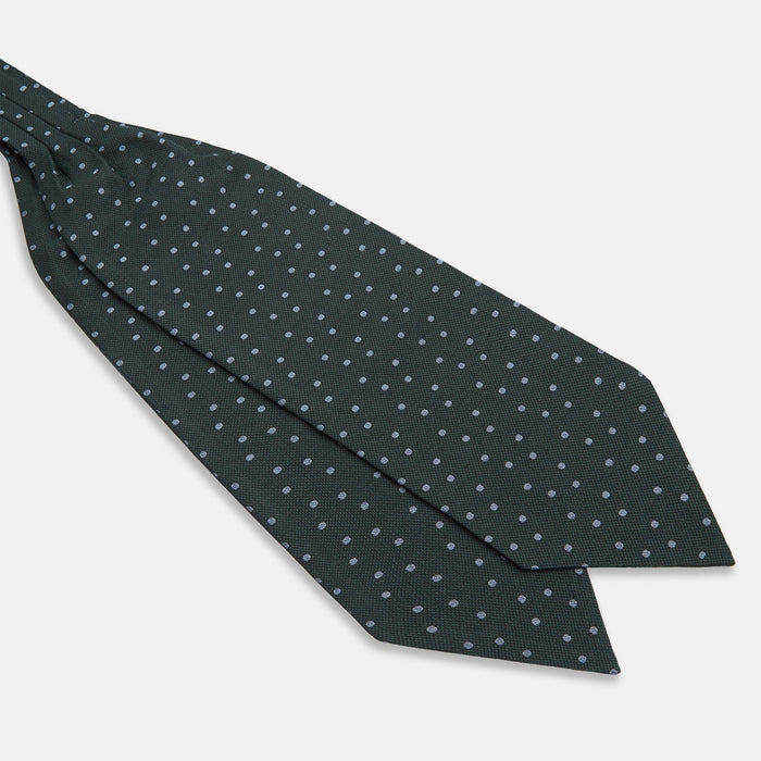 Pale Blue and Green Micro Dot Cravat Image 2