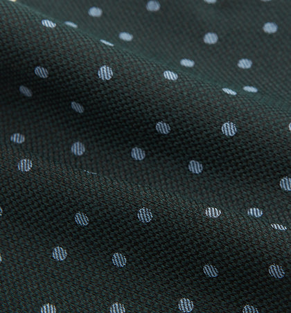 Pale Blue and Green Micro Dot Cravat Image 3