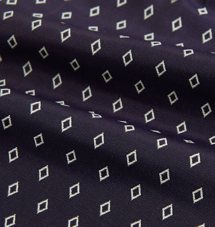 Blue Diamond Silk Cravat Image 3