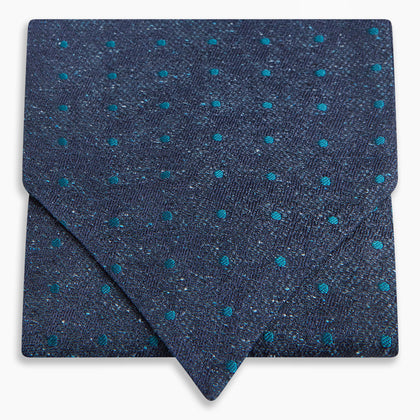 Teal Micro Dot Silk Cravat Image 4