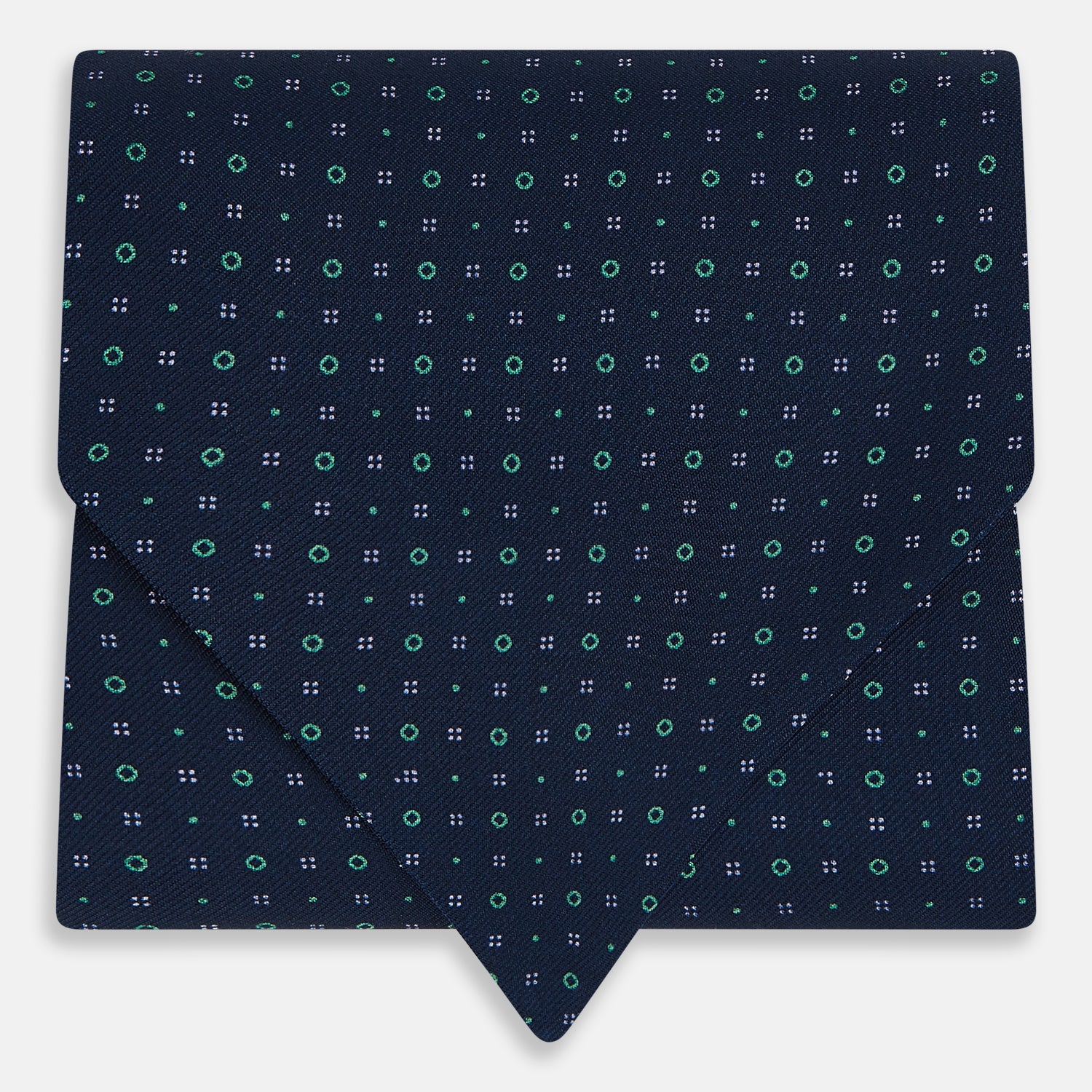 View 1 of product TIES ASCOTS CIRCLES DOTS PRNTED SILK SUPER DRK NVY OS