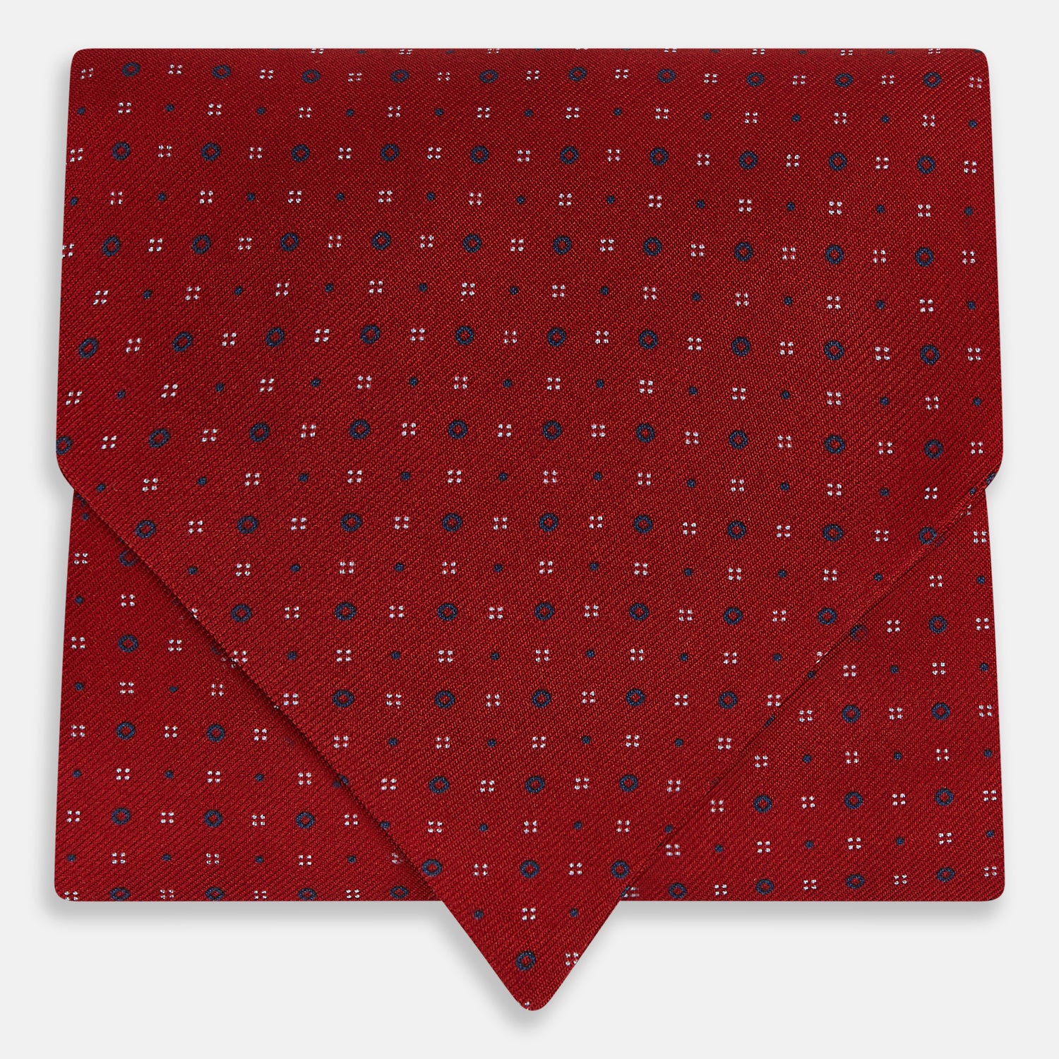 View 1 of product TIES ASCOTS CIRCLES DOTS PRNTED SILK RED OS