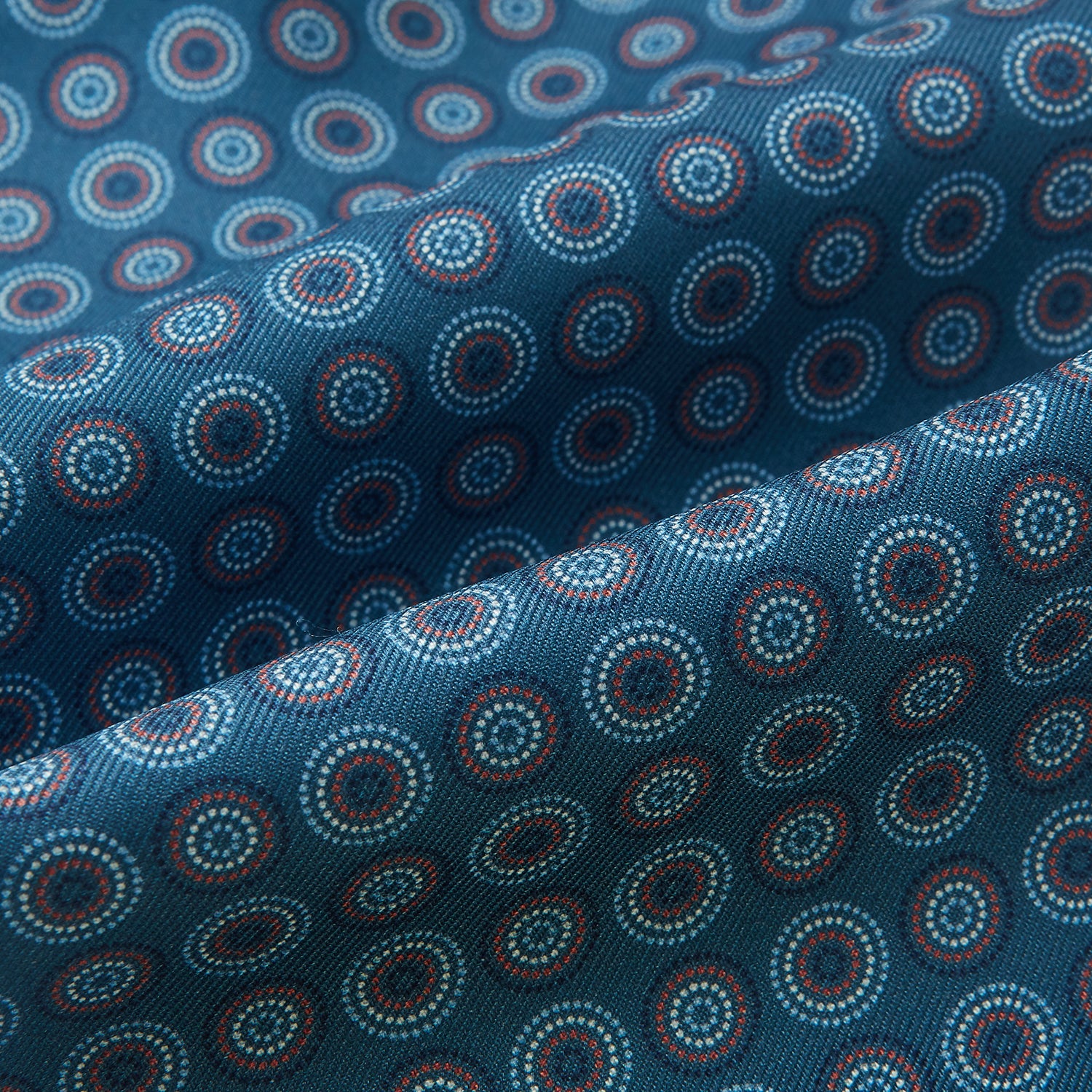 View 4 of product TIES ASCOTS MULTI CRCLE RINGS PRNTD SILK CHARCOAL OS