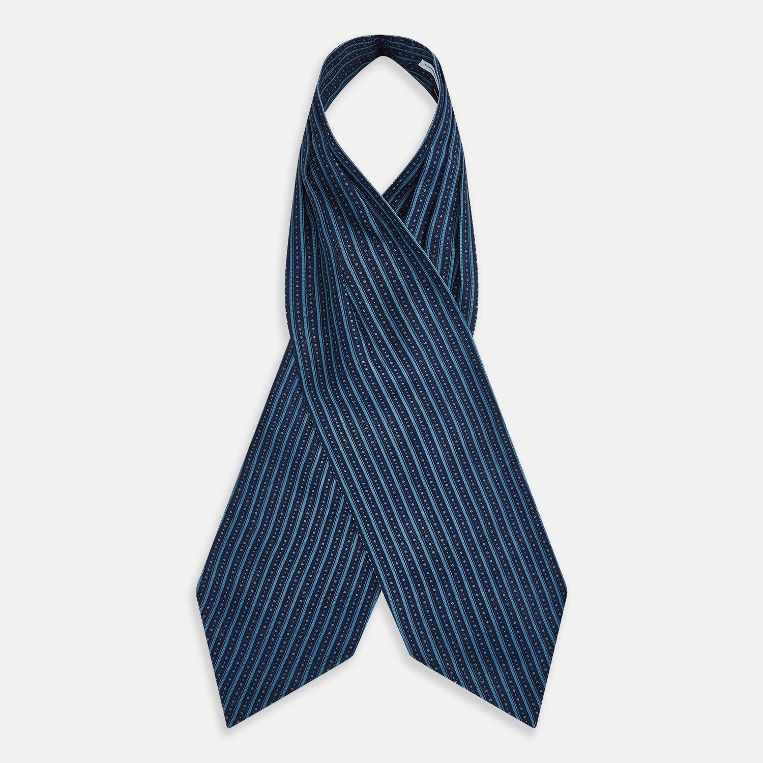 View 2 of product TIES ASCOTS STR AND DOT PRINTED SILK CHARCOAL OS