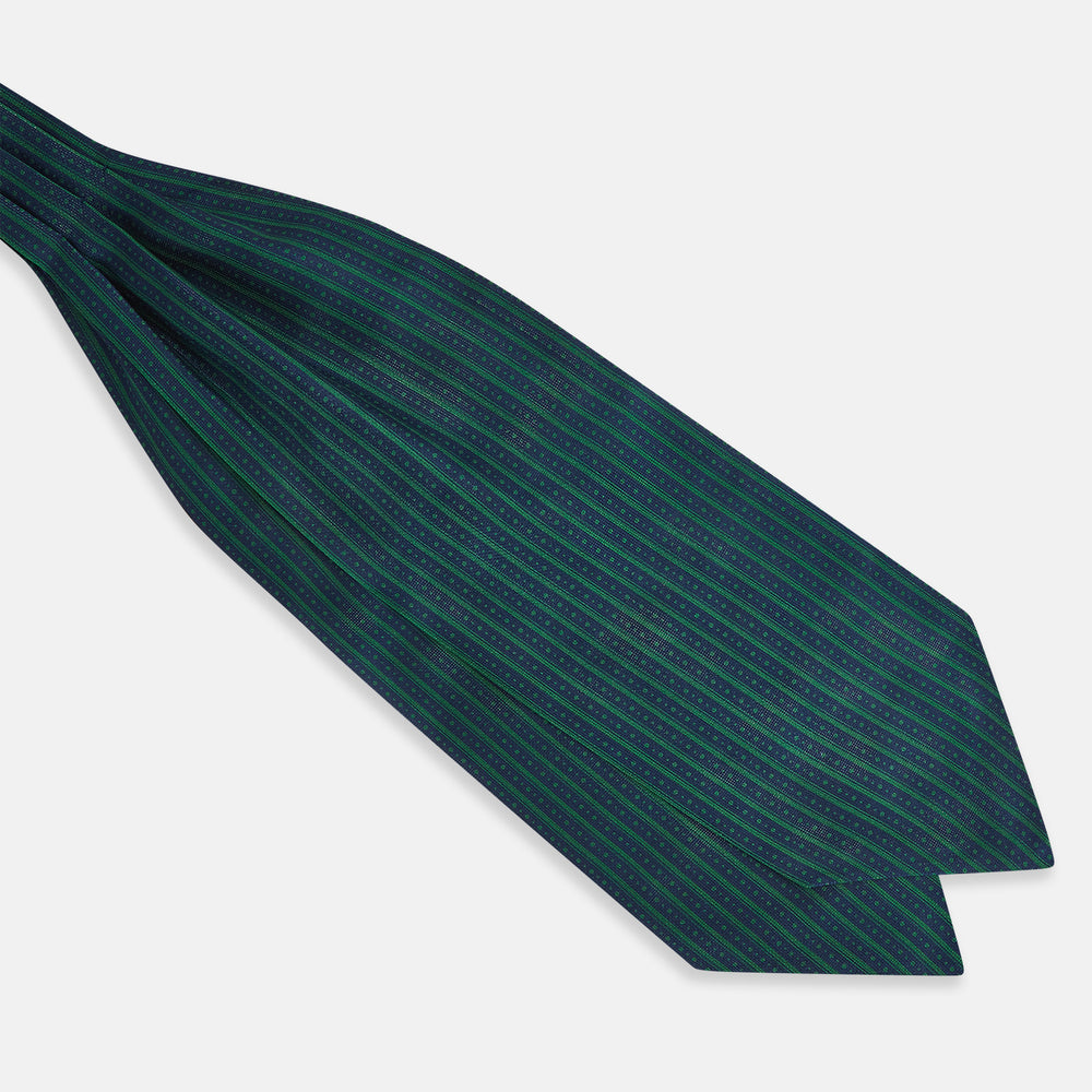 TIES ASCOTS STR AND DOT PRINTED SILK FOREST GREEN OS