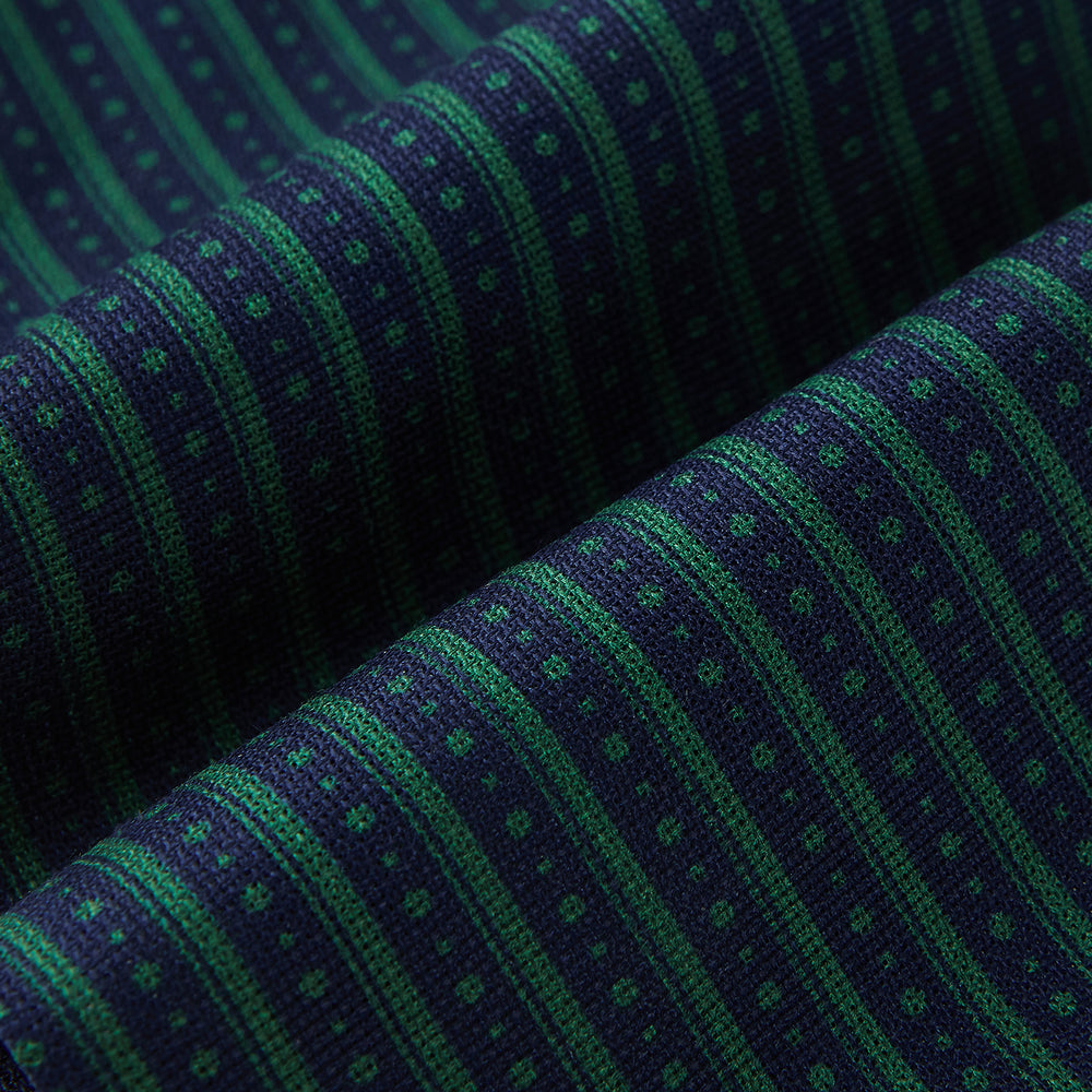 TIES ASCOTS STR AND DOT PRINTED SILK FOREST GREEN OS