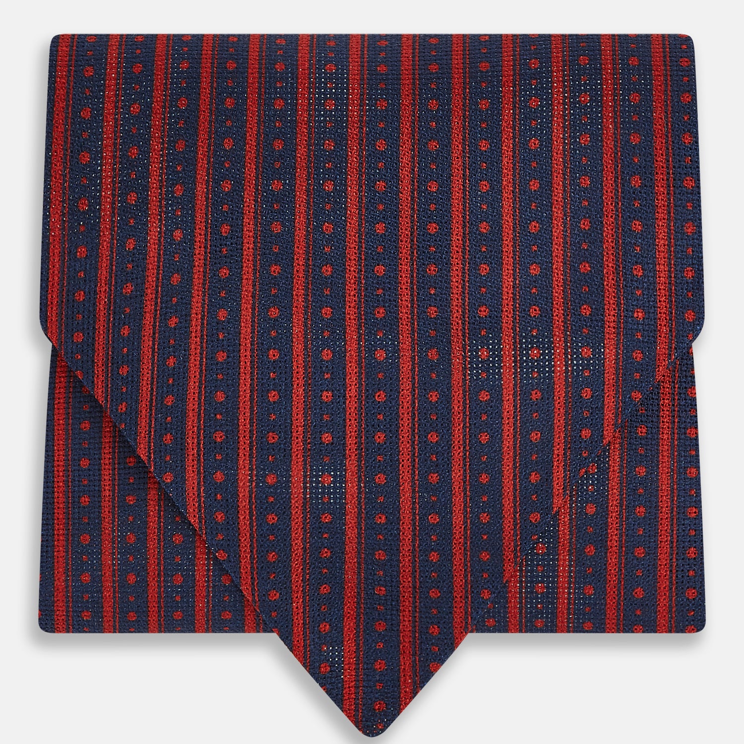 View 1 of product TIES ASCOTS STR AND DOT PRINTED SILK RED OS