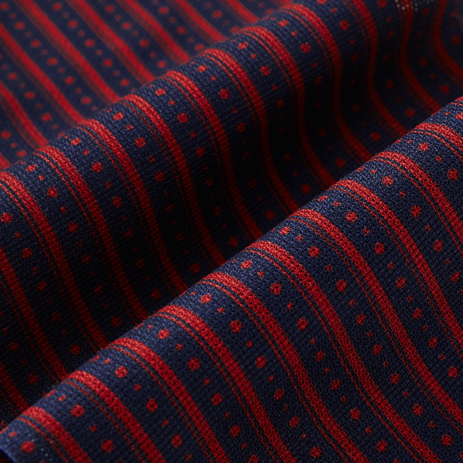 View 4 of product TIES ASCOTS STR AND DOT PRINTED SILK RED OS