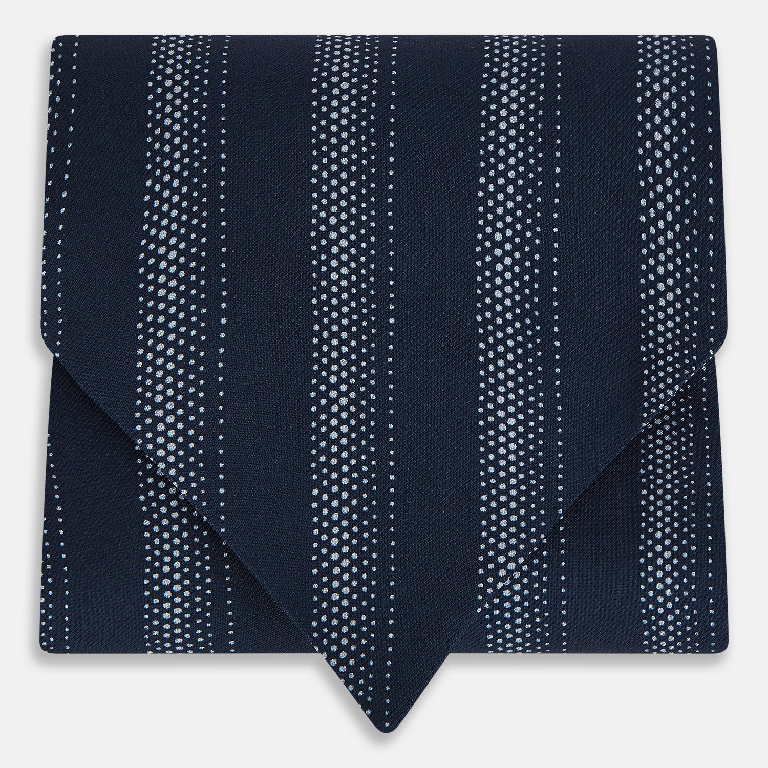 View 1 of product TIES ASCOTS DOT STRIPE PRINTED SILK NAVY OS