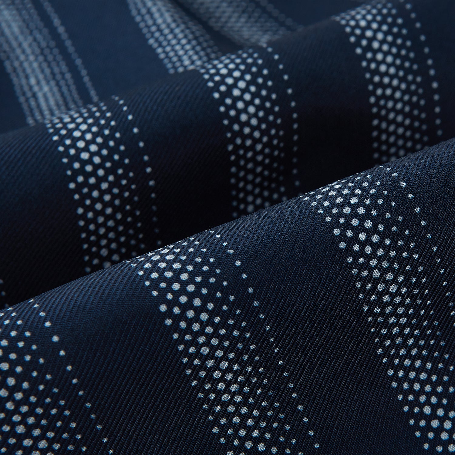 View 4 of product TIES ASCOTS DOT STRIPE PRINTED SILK NAVY OS