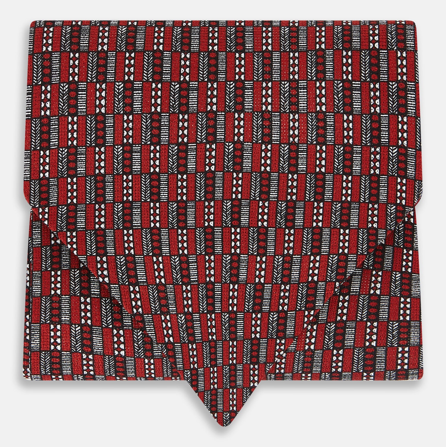 View 1 of product TIES ASCOTS GEOMETRIC RECTANGLES PRINTED SILK RED OS