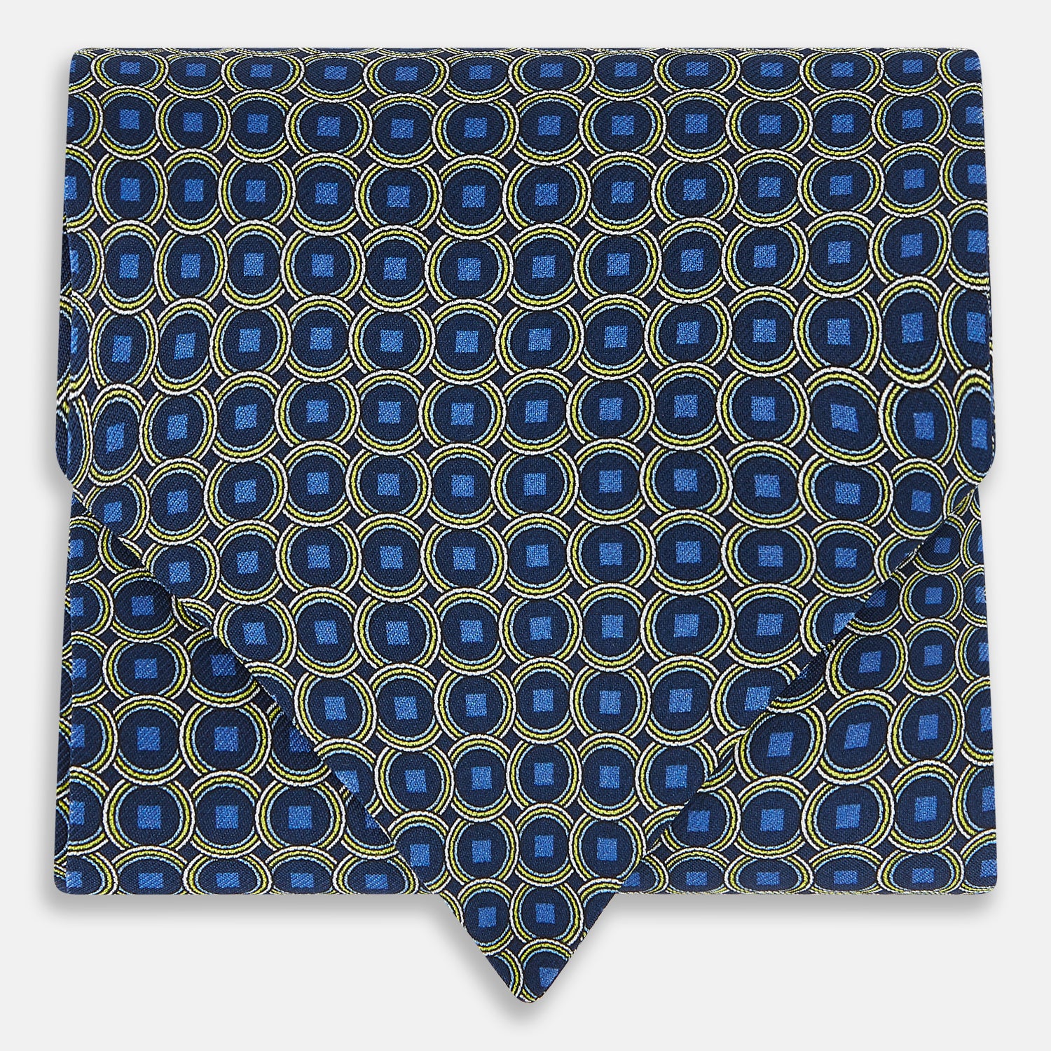 View 1 of product TIES ASCOTS CIRC AND SQU PRNTD SILK SUPER DARK NAV OS