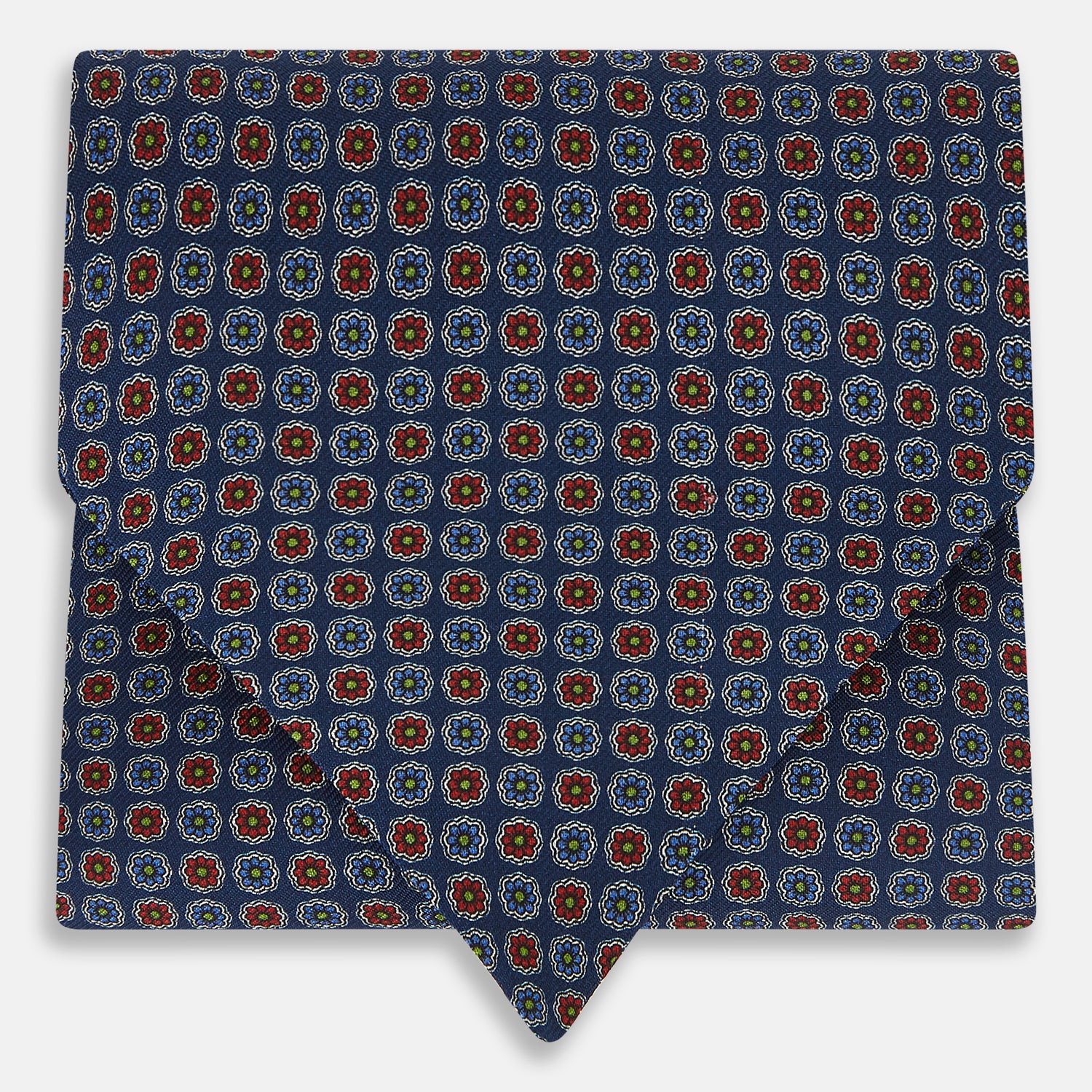 View 1 of product TIES ASCOTS FLOWER PRINTED SILK DARK NAVY 2 OS