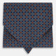 TIES ASCOTS FLOWER PRINTED SILK DARK NAVY 2 OS