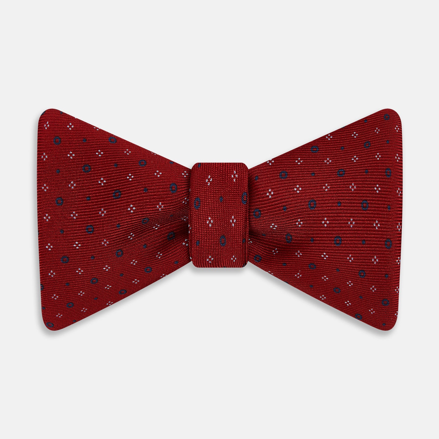 View 1 of product TIES BOWS CIRCLES DOTS PRNTD SILK RED OS