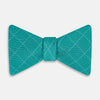 View 1 of product Turquoise Dotted Check Pattern Printed Silk Bow Tie OS