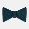 View 1 of product Forest Green Beaded Ticking Stripe Silk Bow Tie OS