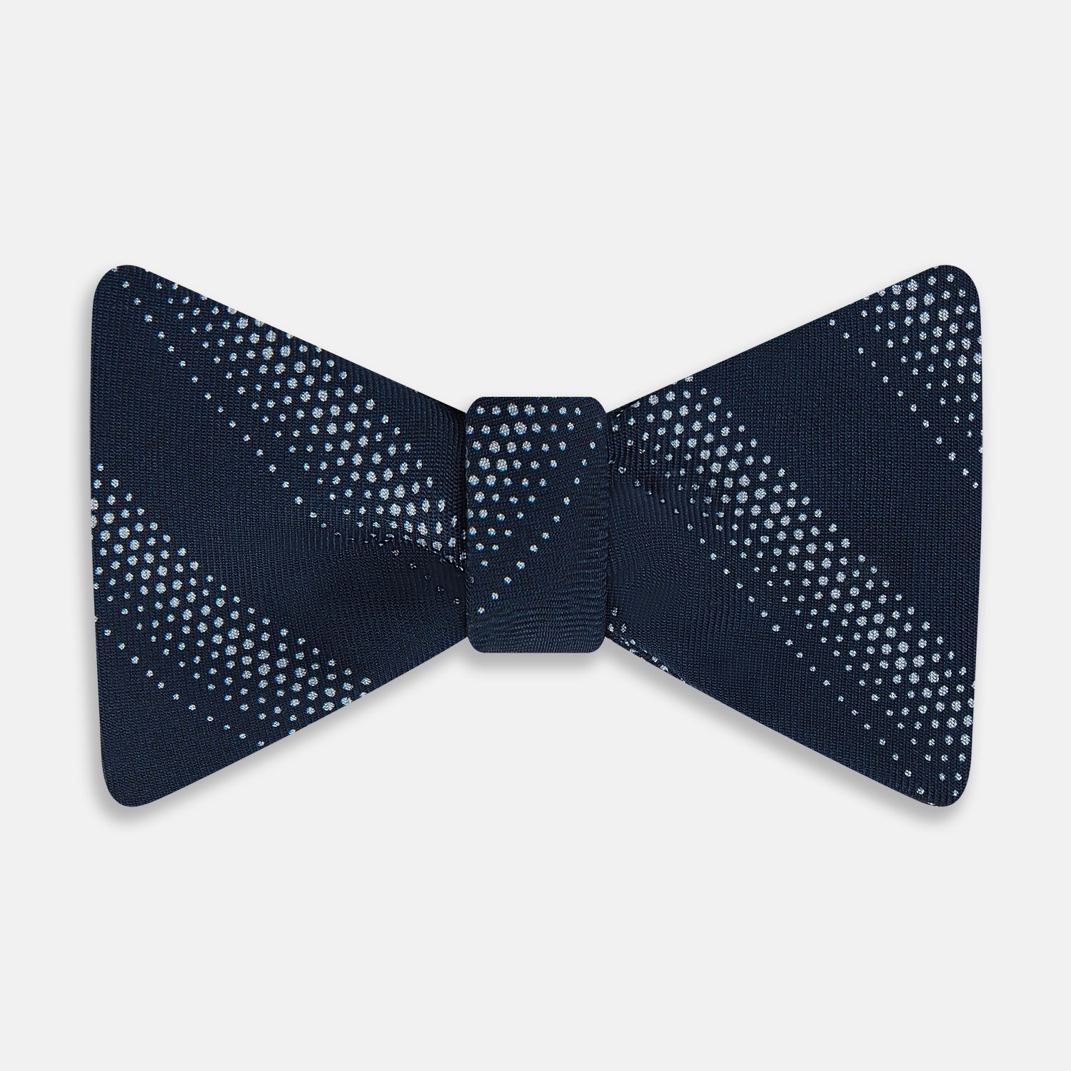 View 1 of product TIES BOWS DOT STRIPE PRINTED SILK NAVY OS