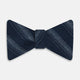TIES BOWS DOT STRIPE PRINTED SILK NAVY OS