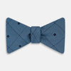 View 1 of product Blue and Navy Concentric Diamond Printed Silk Bow Tie OS