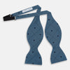 View 2 of product Blue and Navy Concentric Diamond Printed Silk Bow Tie OS