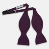 View 2 of product TIES BOWS CIRCLES AND STRIPE PRINTED SILK BURGUNDY OS