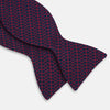 View 3 of product TIES BOWS CIRCLES AND STRIPE PRINTED SILK BURGUNDY OS