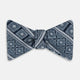 TIES BOWS TILE PRINT AND STRIPE PRINTED SILK NAVY OS