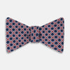 View 1 of product Dark Navy and Red Nested Square Printed Silk Bow Tie OS