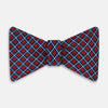 View 1 of product Red and Blue Nested Square Printed Silk Bow Tie OS