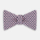 Pink and Navy Rosette Medallion Printed Silk Bow Tie OS