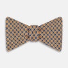 View 1 of product Amber and Blue Rosette Medallion Printed Silk Bow Tie OS