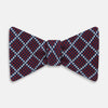 View 1 of product Red Houndstooth Check Printed Silk Bow Tie OS