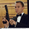 View 2 of product The Casino Royale Shantung Silk Bow Tie by Turnbull & Asser, as seen on James Bond, features a classic shape in black silk and is set against a plain white background—a timeless gentleman’s accessory.