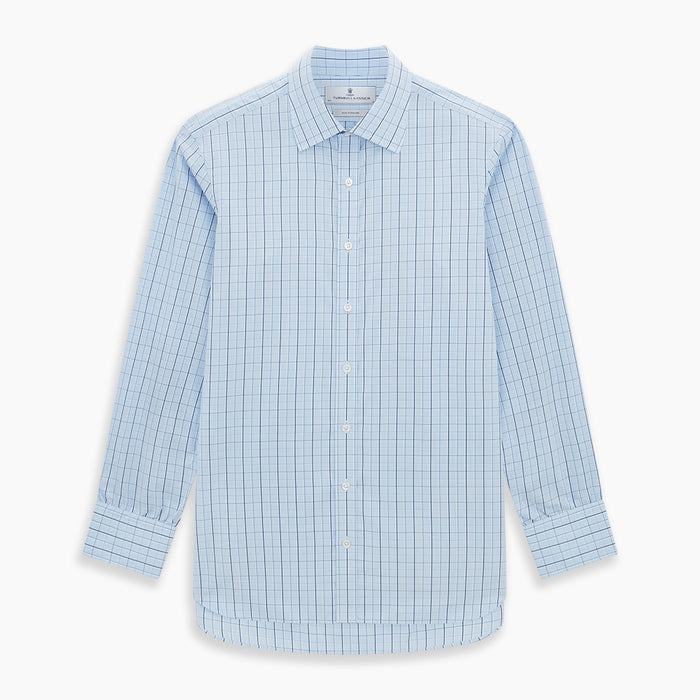 Navy and Blue Combination Check Mayfair Shirt Image 6