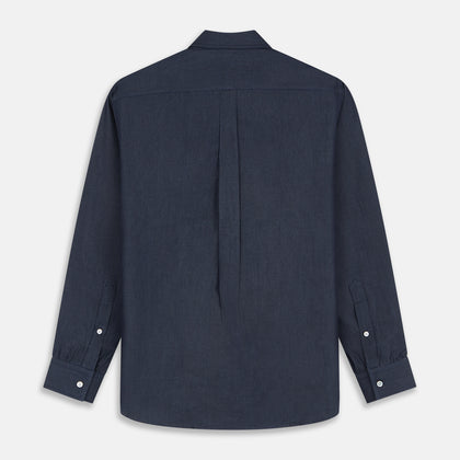 Blue Weekend Fit Finch Shirt With Derby Collar And Chest Pocket Image 4